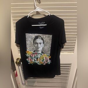 Black Graphic Tee, Frida Kahlo by Issac Morris limited, XXL very soft, artsy